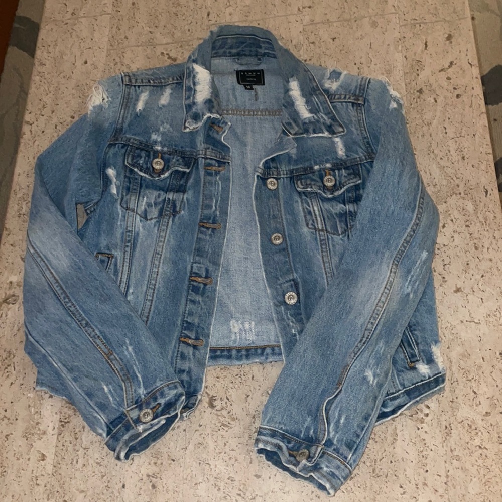Distressed denim Fiore jacket